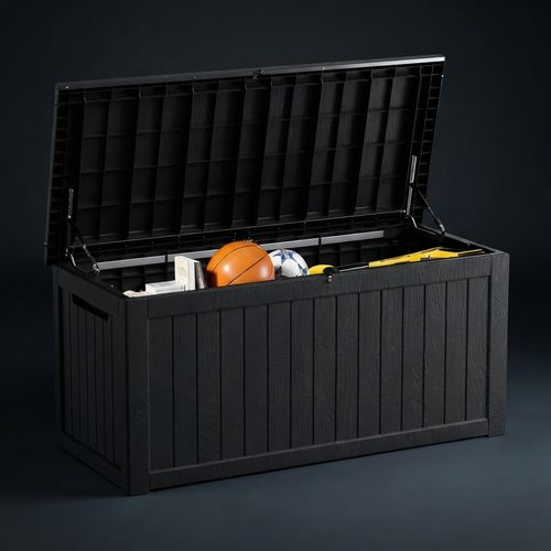 270-Gallon Resin Deck Box, Lift-Assist Lid