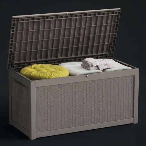 325-Gallon Resin Deck Box, Grey