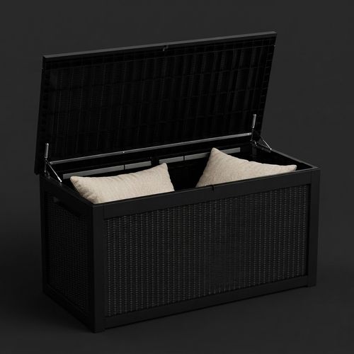 321-Gallon Resin Deck Box, Lift-Off Lid