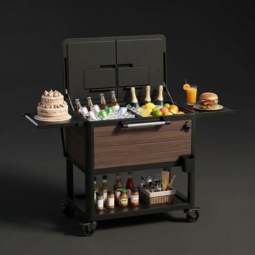 104 Qt Rolling Cooler Cart